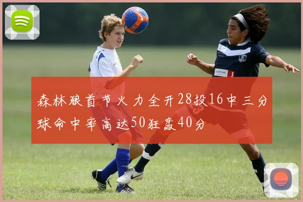 森林狼首节火力全开28投16中三分球命中率高达50狂轰40分